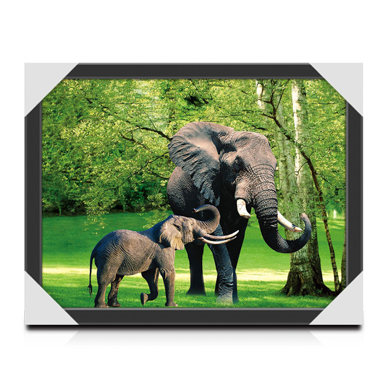 Tigers 3D Lenticular Printing / MDF Or PS Frame 3D Animals Images