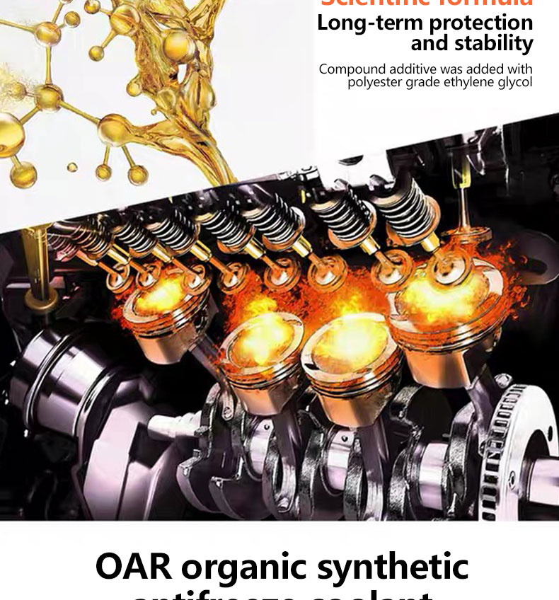 OAR Organic Synthetic Antifreeze Coolant Add to Water Tank for Optimal Performance