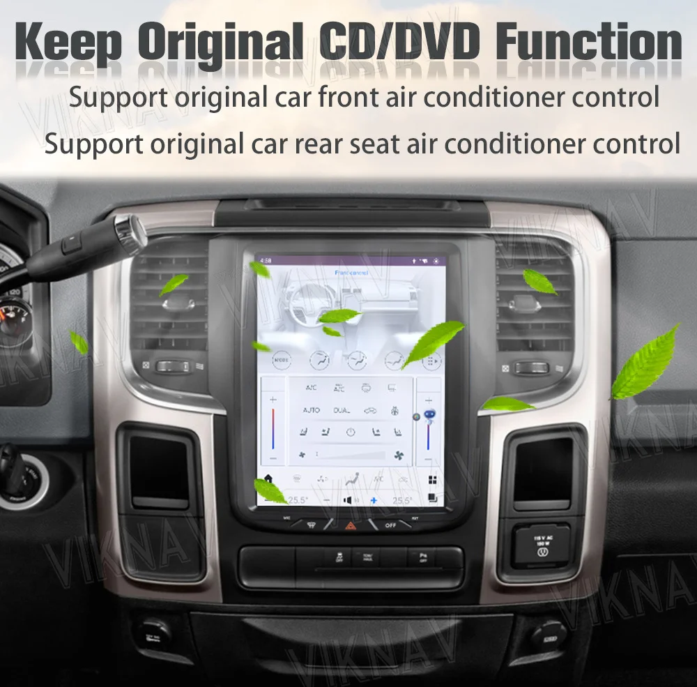 Automatic Touch Screen Dodge Android Radio For Ram 1500 2013-2018 Head Unit