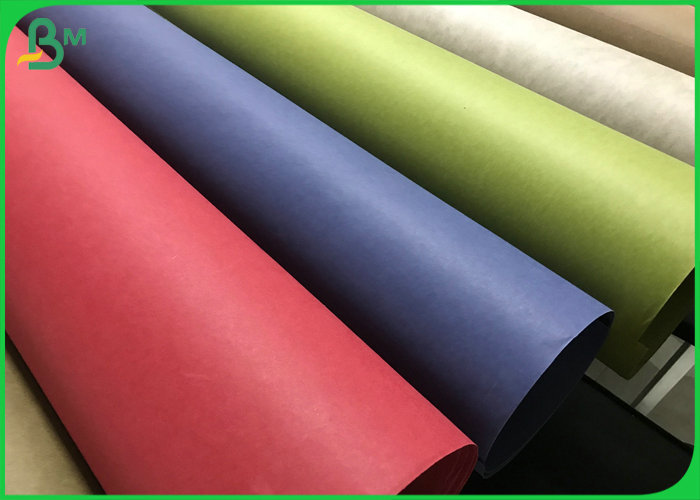 Fabric Material Full Colour 0.55mm Thick Washable Kraft Paper Roll 1.5m Width