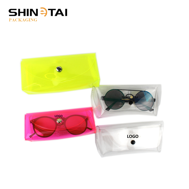 Magnetic Sunglasses Case Transparent PVC Box Clear Jelly Beach Fashion Soft Sunglasses Case Eyewear Case