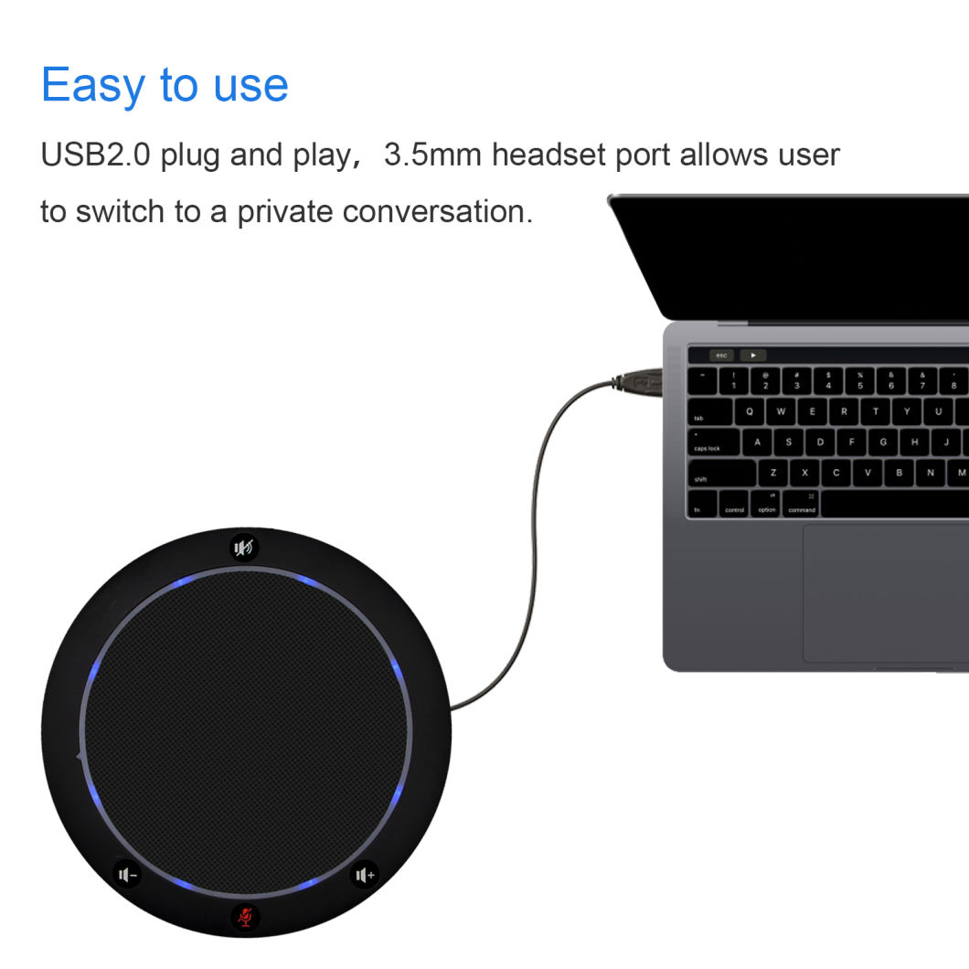 USB Desktop Microphone, Meeting Room Speakerphone, Professional Conference Speakerphone