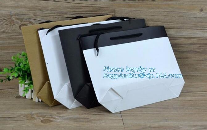 Flower carrier bag with different color customized pot plants kraft paper bag with handle,stamping logo fancy paper flow