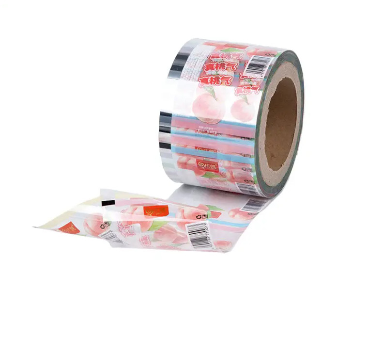 Custom Printing Sachet Packaging Roll Film Food Grade Pe Bopp Candy Lollipop Chocolate Food Auto-Packaging Roll Film
