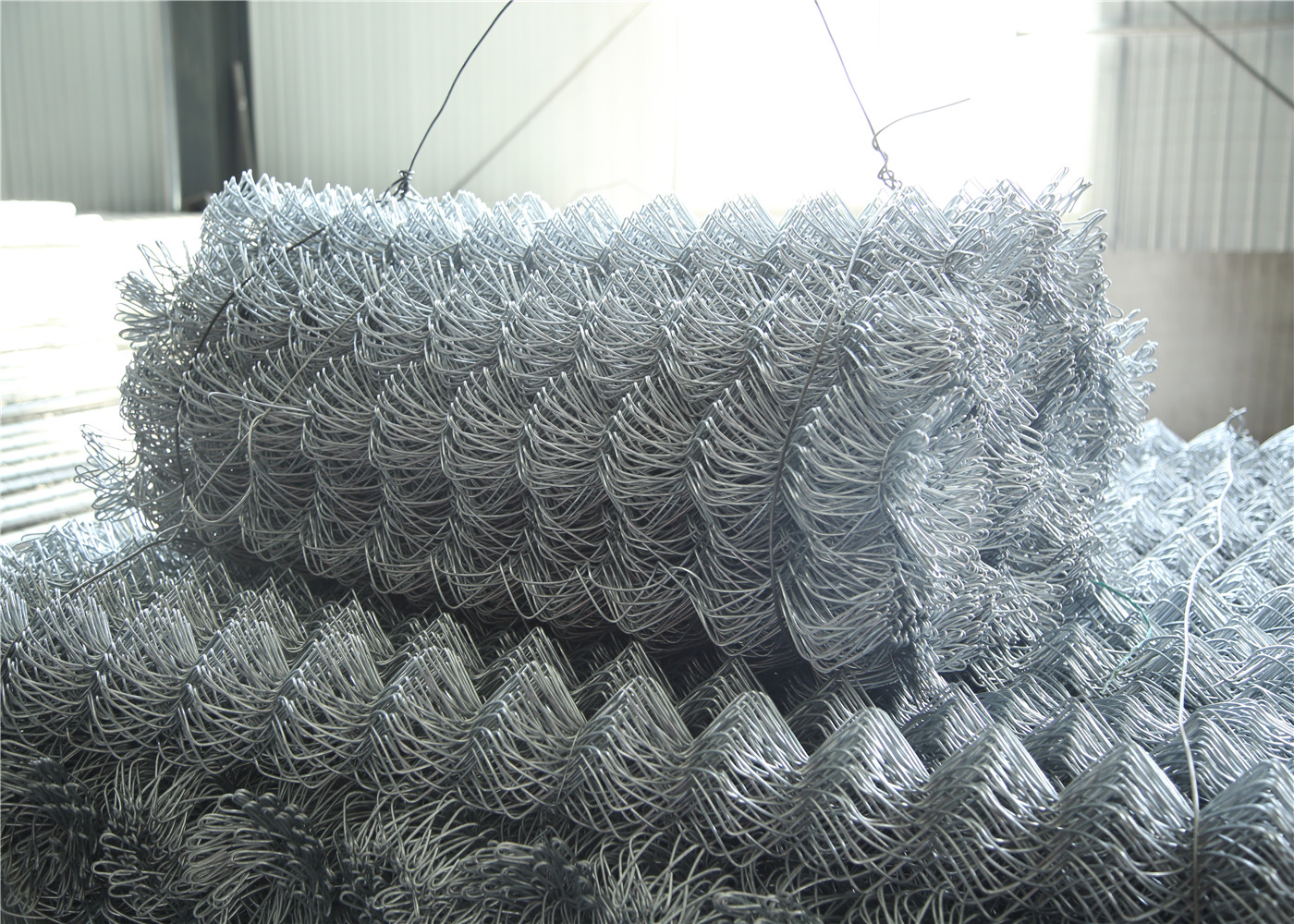 Construction Chain Link Fence Panels ASTM 396 standard Hot dipped Galvanized and Pregalvanized