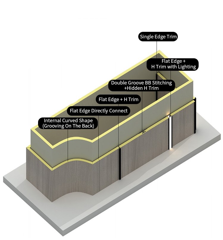 Sheets Other Decorative Panel Cladding Composite Interior Metal Grain Bamboo Fiber Charcoal Wall Board for Office