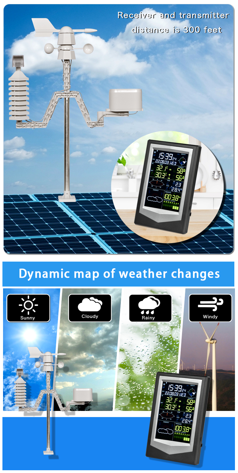 Get Accurate Readings With Outdoor Wireless Smart Weather Station And Color Display