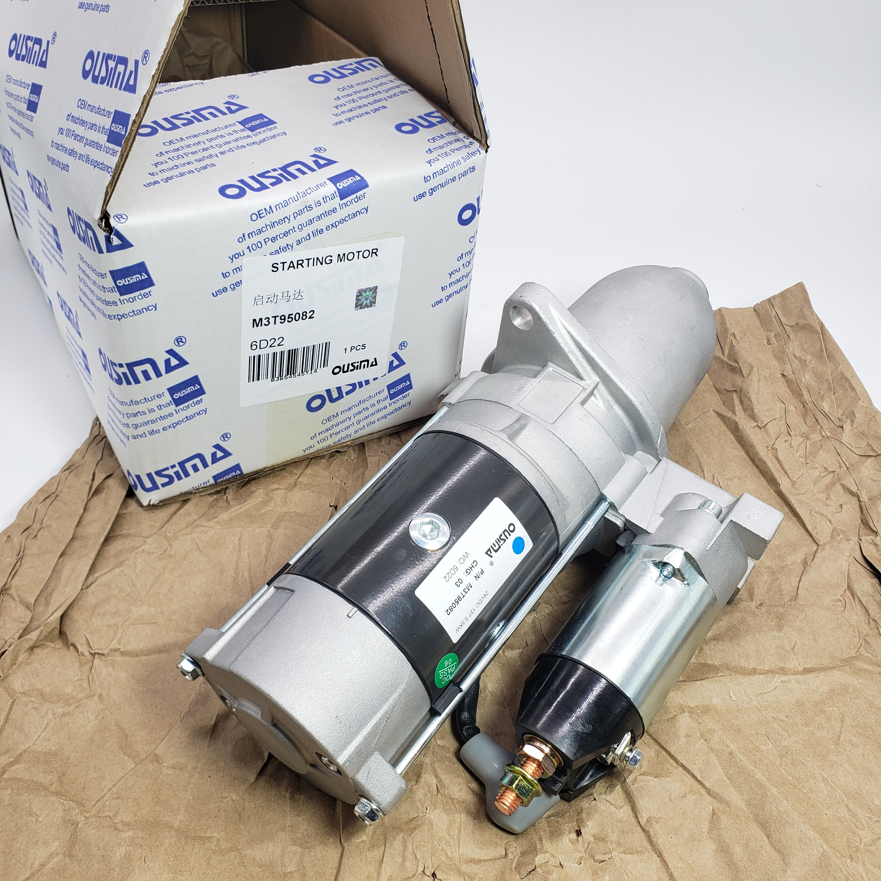 M3T95082 24V 13T 5.5KW Excavator Starter Motor For Mitsubishi Engine 6D22