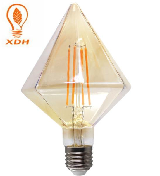 D95 E27 filament bulb amber Diamond edison LED Filament Bulbs 220-240V 8W led
