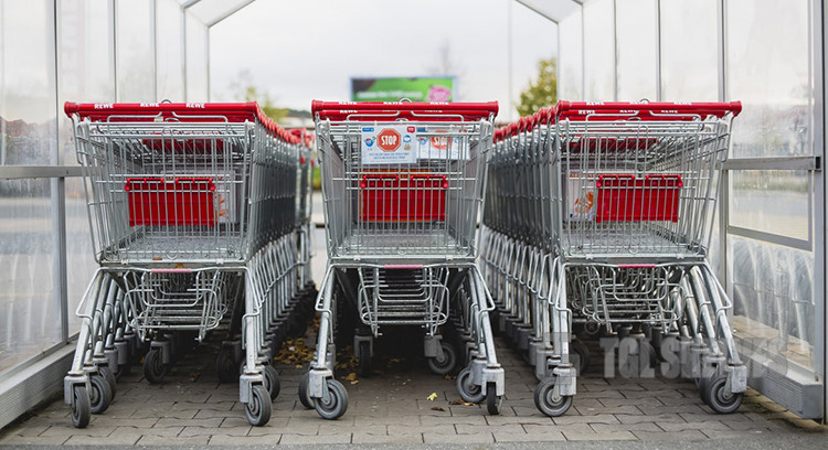 ISO Certificate Shopping Cart Trolley 80-120 Liters for supermarket