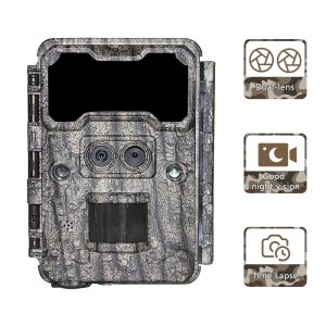 KW696 outdoor hunting camera dual-lens 30MP no-glow trail camera 1080p night vision 512G for