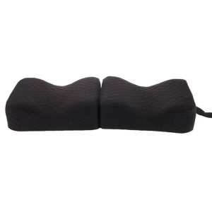 China Black Leg Foot Support Memory Foam Knee Pillow With Plush Cover For Leg Relief on sale