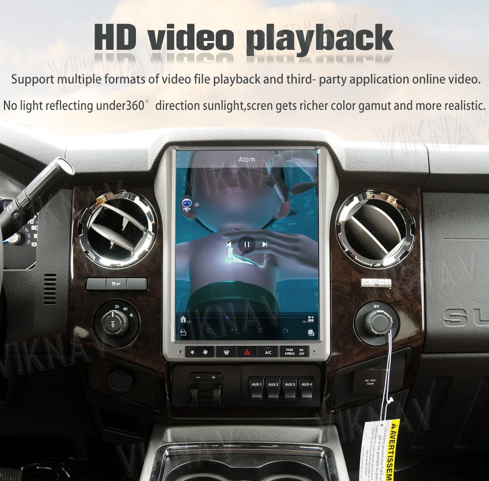 12.1Inch Android Touch Screen Car Radio Ford F250 2013 2014 Carplay Auto Stereo Aftermarket Head Unit Video Player