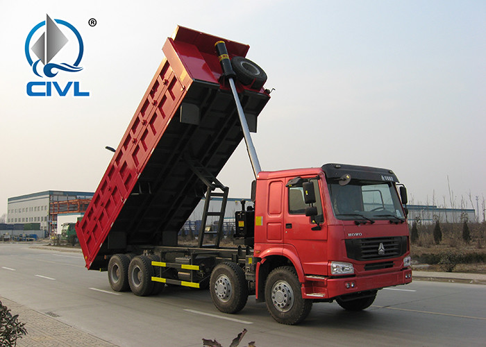 HOWO 8X4 Large Power Heavy Duty Dump Truck Tipper Trailer One Sleeper 51 - 60t