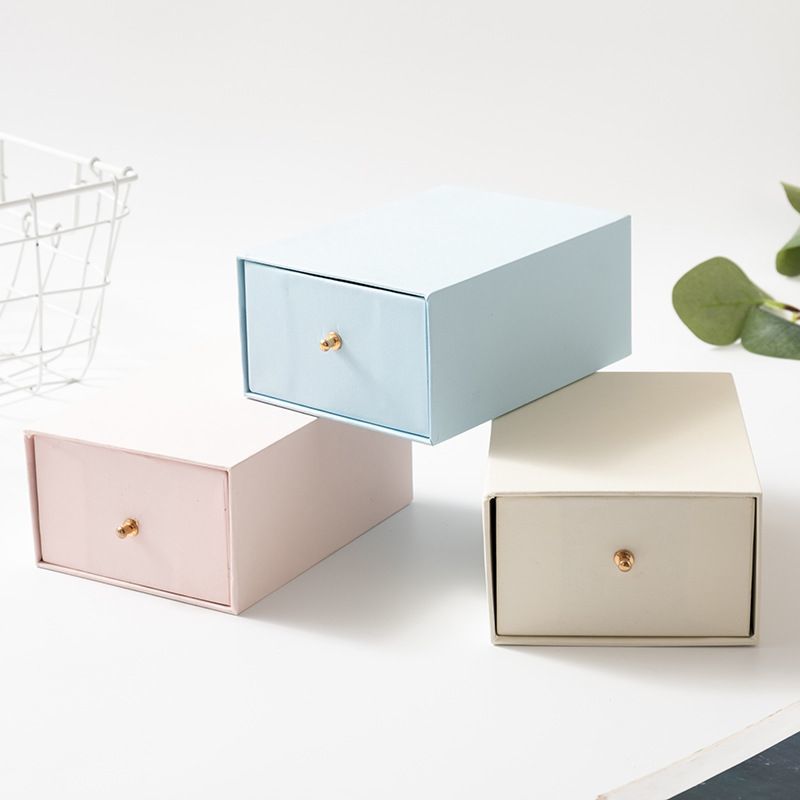 Premium Custom Logo Cardboard Genuine PU Leather Square Ring Bracelet Watch Gift Packing Jewelry Jewellery Set Packaging Display Box with EVA Foam Insert