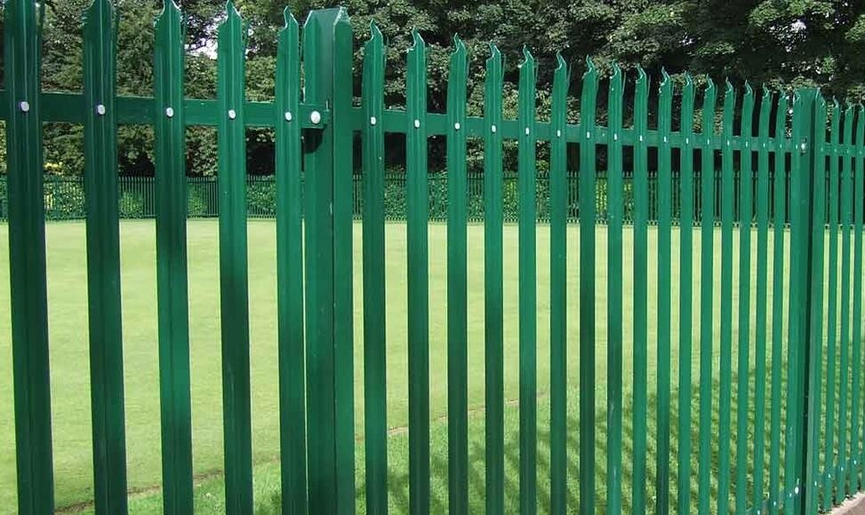 Powder Coated 2100mm Steel Palisade Fencing For Commercial Properties