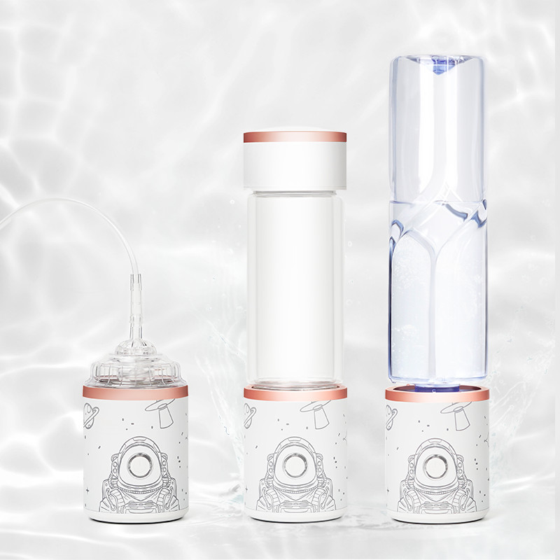 White Antioxidant Hydrogen Generating Water Bottle Customizable