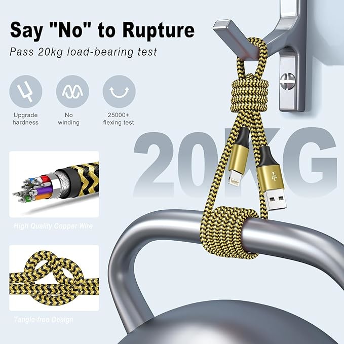 Nylon Braided USB Charging Data Transfer Cable OEM for IPhone 15