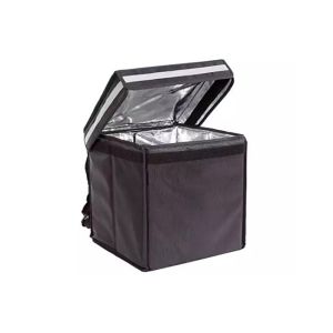 Polyester Pizza Insulated Lunch Bag Reusable With Reflective Stripe