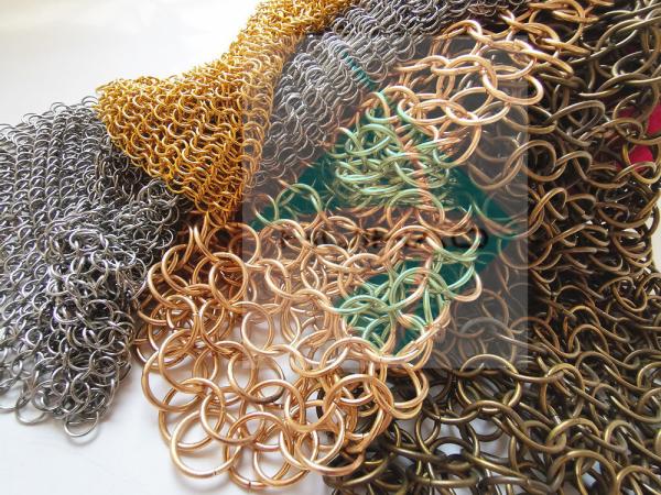 Corridor Partition Ring Mesh Curtain Electroplated Colors Finished Staircases
