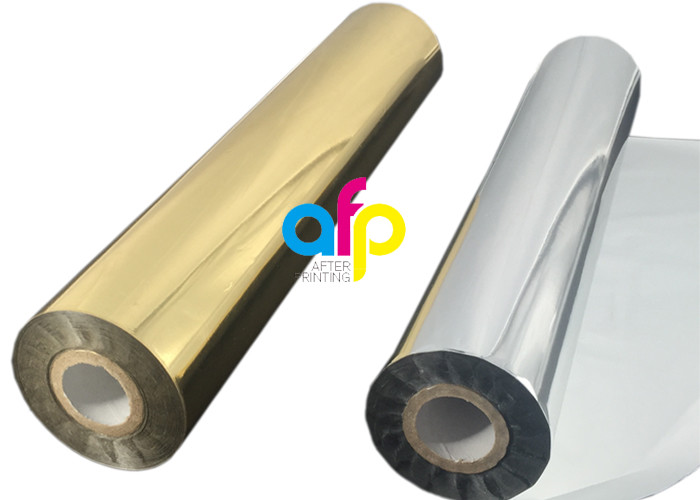 Paper / Paperboard Holographic Film Roll , Metalized Silver / Gold Hot Foil