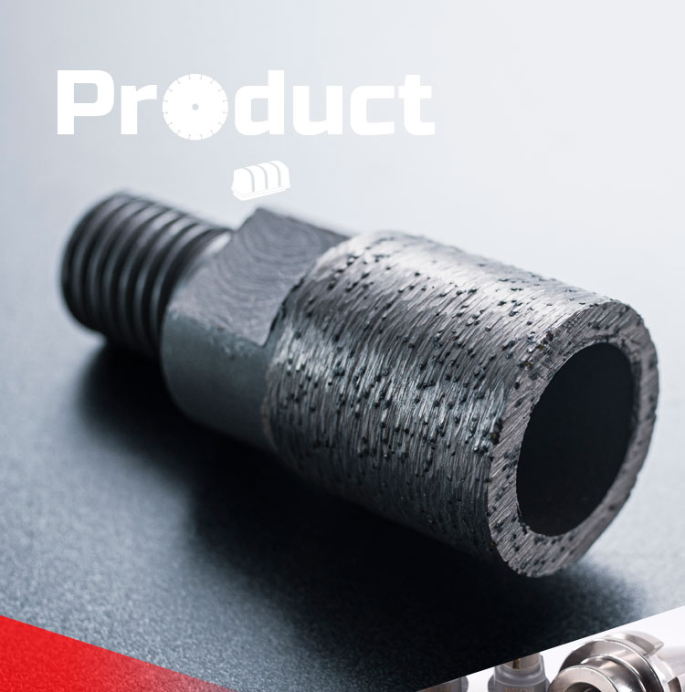 6mm Vacuum Brazed Diamond Finger Bits for Marble Drilling Feed Rate 24-48" per minute