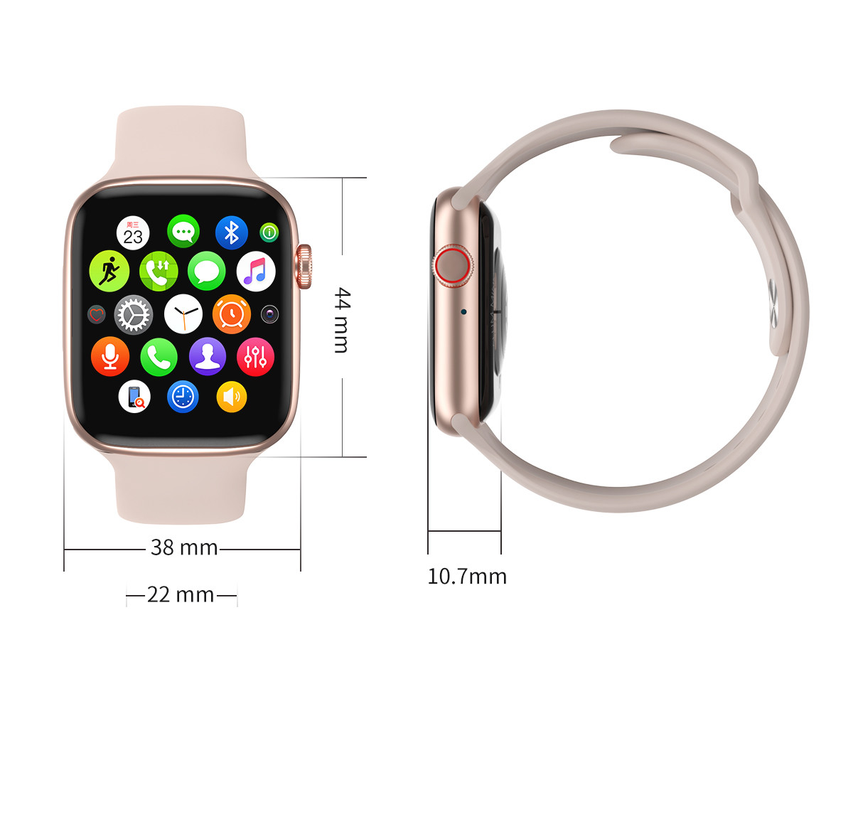 1.54 Inch Touch Screen Sim Card Slot Smart Watch IP68 Waterproof
