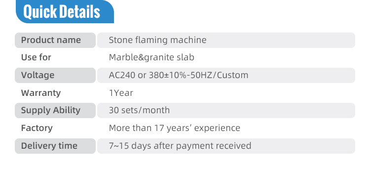 8000*2400*2500 Full Automatic Flaming Grinding Machine for Granite Quartz Stone Slab