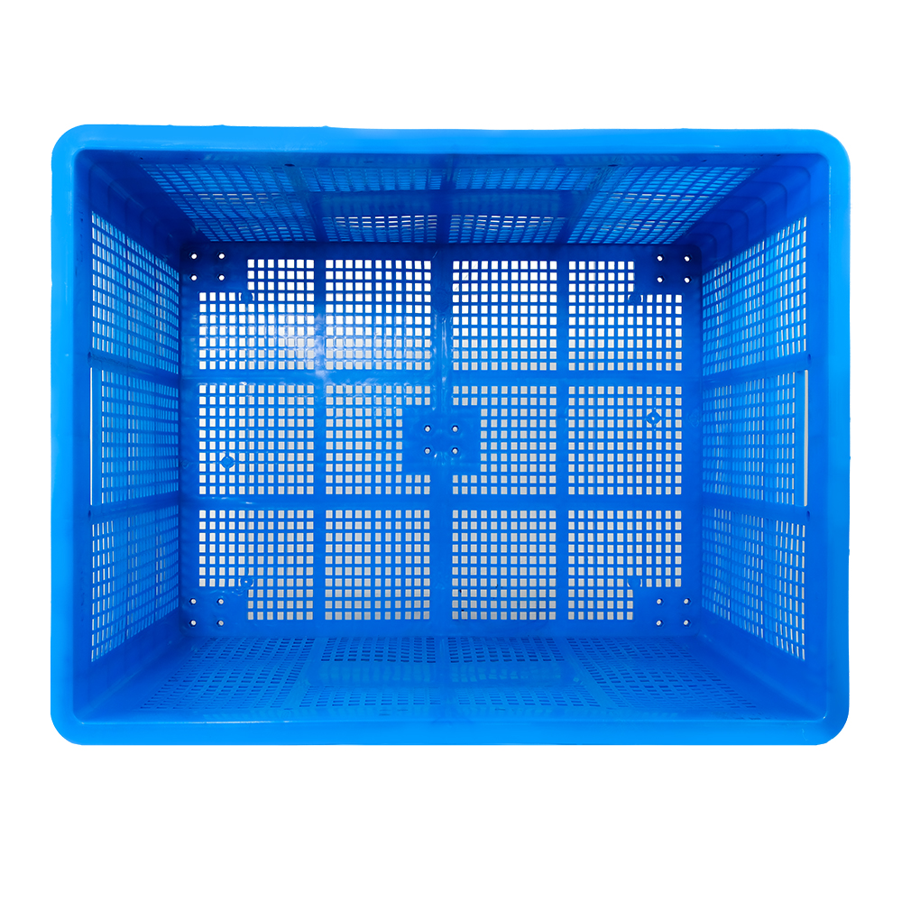 Mesh Style Rectangular PP Crate for Customized Color Industrial Stackable Storage