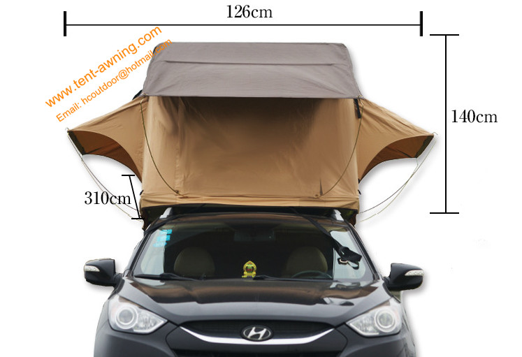 Outdoor Waterproof Aluminum Poles 2-4 People Trailer Tent Car Camping Tents