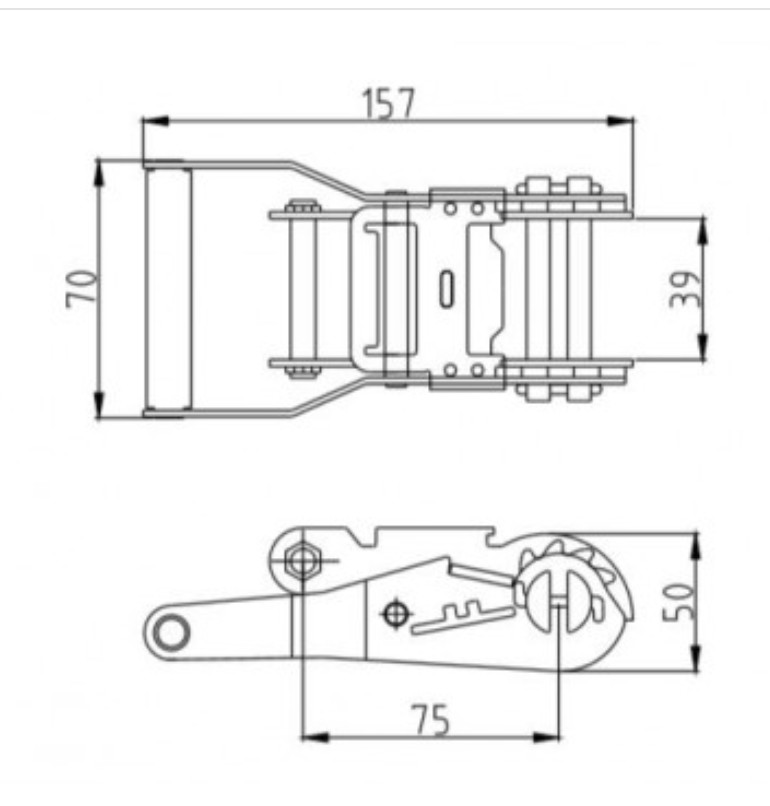 10 Tonne 3 Inch 22000lb Lockable Ratchet Tie Down Straps