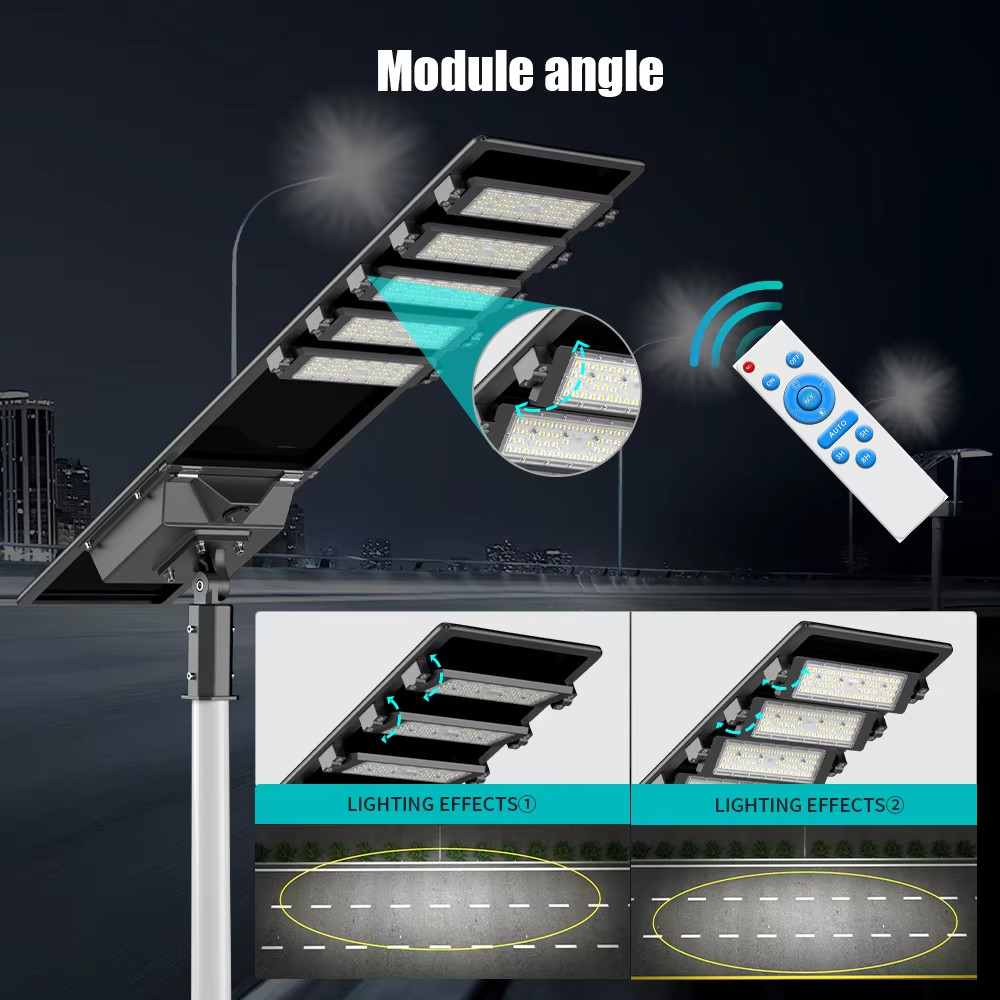 Lens Adjustable Solar Powered Street Lights 180lm/w - 200lm/w Aluminium Solar Street Light