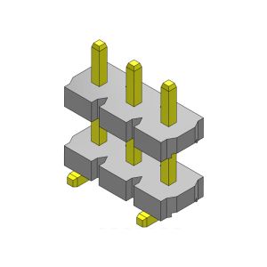 Pin Header Connector 5.08mm Single Row Stack Straight SMT TYPE 1*2PIN To 1*20PIN