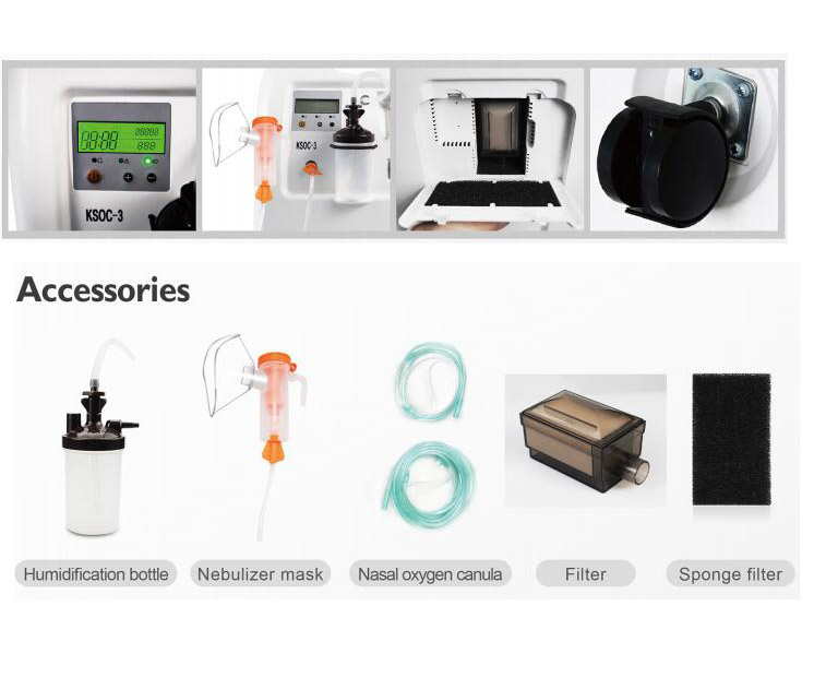 Teveik CE 320va De Oxigeno Portable Medical Concentrador 1L