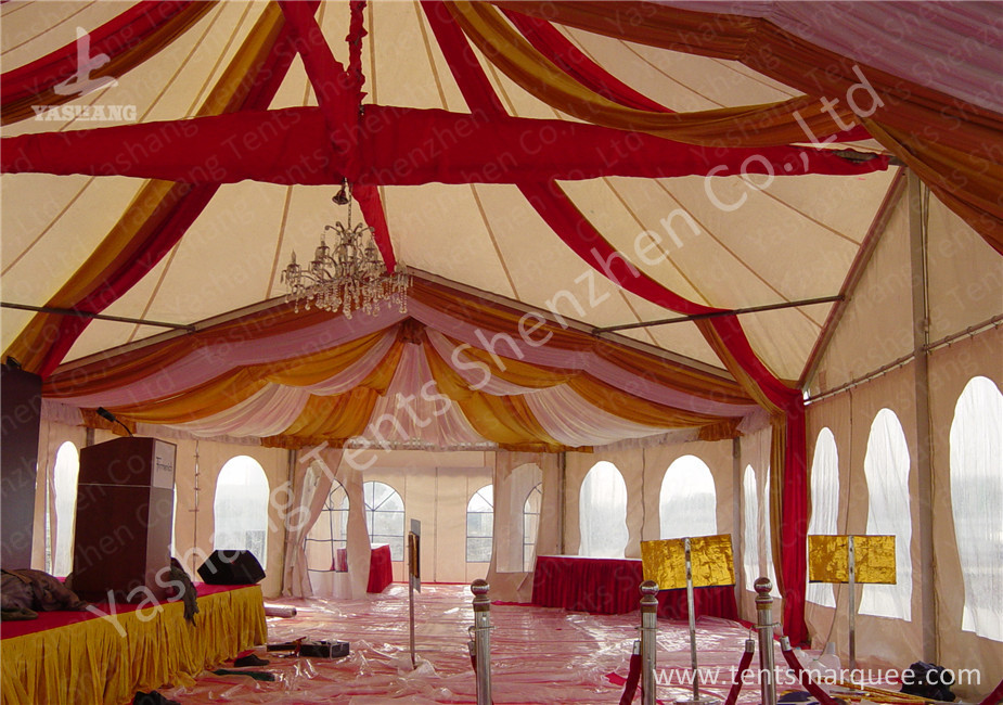 Combined A Frame And High Peak Huge Wedding Tents Hard Aluminum Alloy Frame