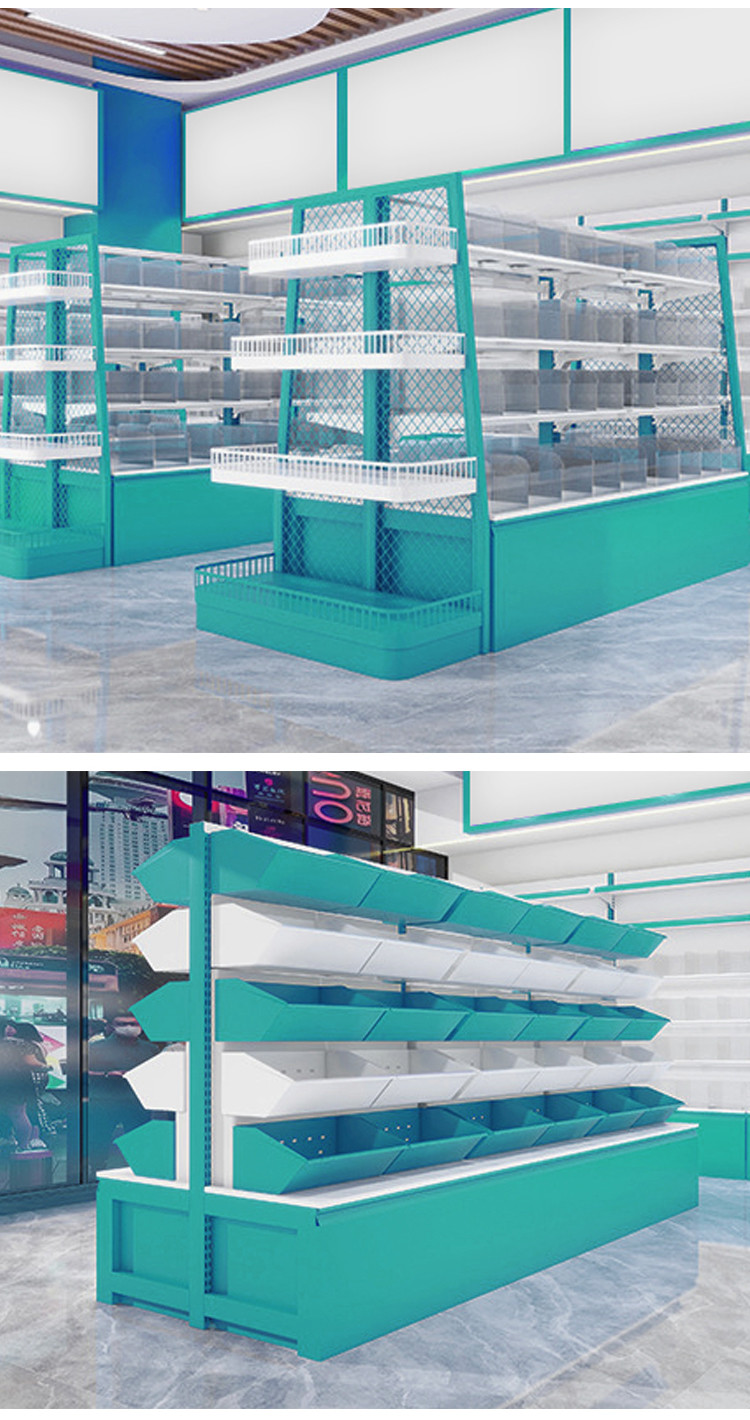 Customizable Modern Cold Rolled Steel Supermarket Shelf Rack
