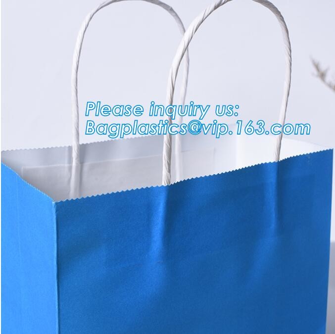 Customized Red Printed Kraft Paper Shopping Bag with Ribbon Handles and Bowknot,Kraft Paper Shopping Bag with Kinds off
