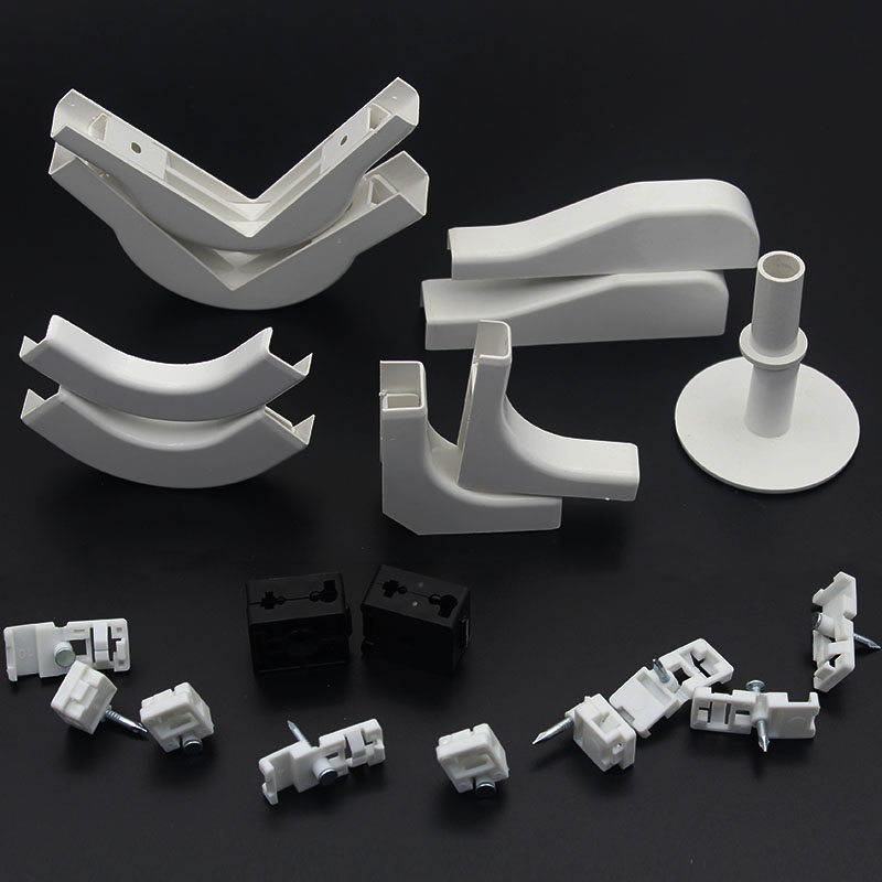 ABS Fiber Optic Plastic Accessories Cable Wiring Right Bending Angle Wall Tube Cable Clip