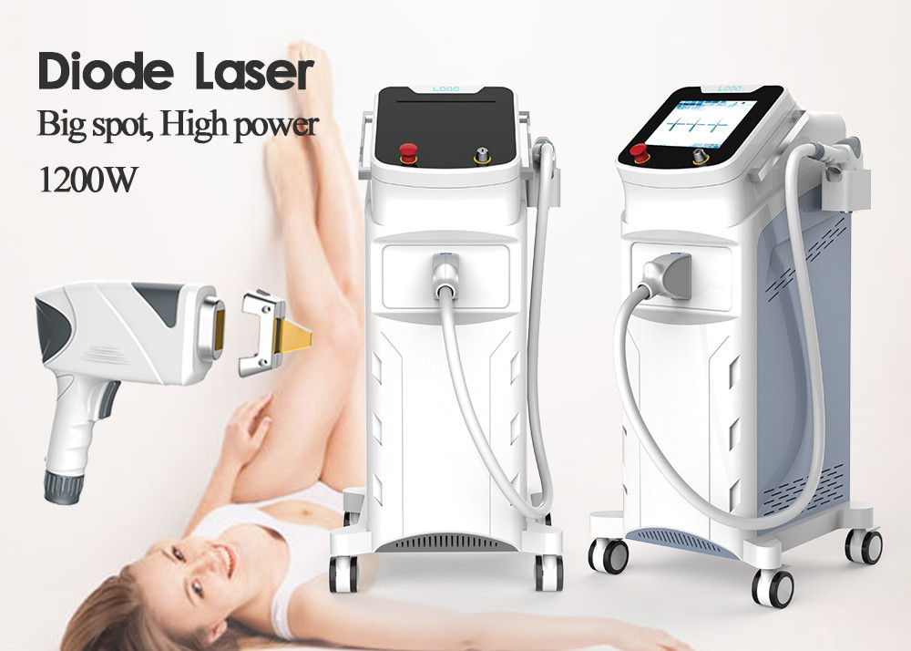 Big Power 808nm Permanent Hair Removal Machine 12 Laser Bars 15 * 30mm For Large Area Treatment