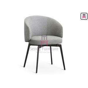 China Polyurethane Foam Upholstered Dining Chair H75cm With Armrests on sale