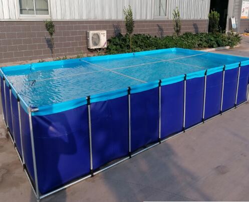 500 Cubic Fish Pond Plastic Tank With Folding Frame Exteriors Custom Colors Collapsible Fish Tank