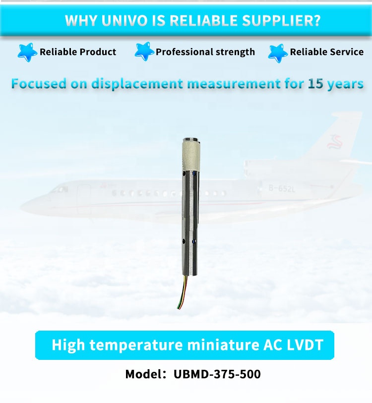 0.375 Inch Diameter UM-375-500 LVDT High Precision Micro Linear Displacement Sensor