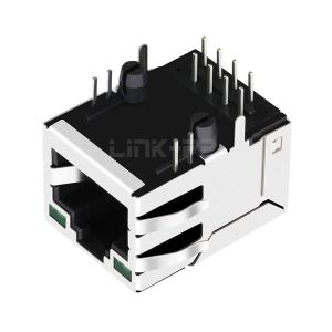 Tyco 1-6605752-1 Compatible LINK-PP LPJ16251AZNL 10/100 Base-T Tab Up Green