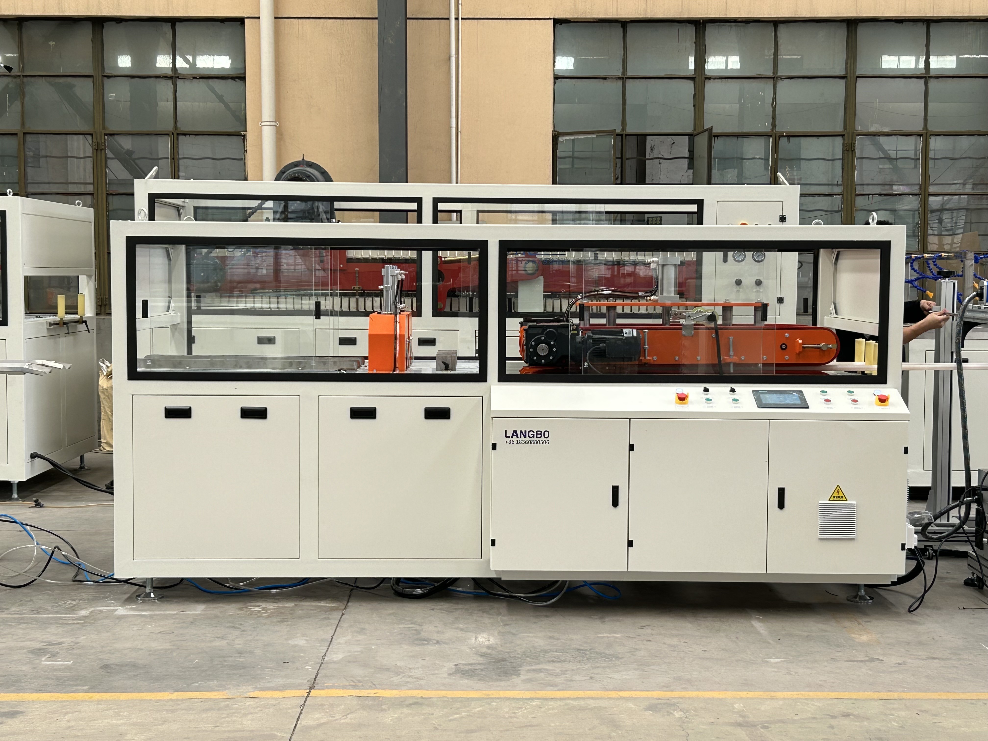 20-110mm Pvc Pipe Extrusion Line Making Line With 65/132 Conical Twin Screw Extruder
