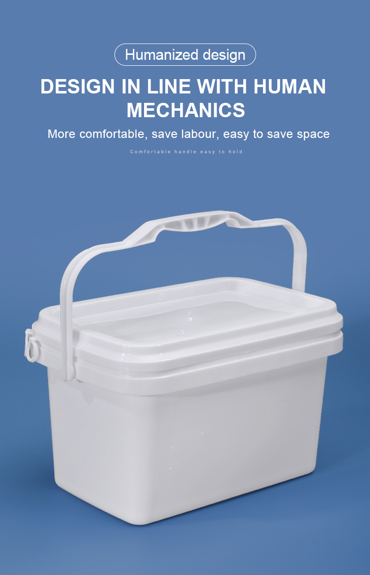 1.5L-25L Square Rectangle PP Bucket With Lid For Silk Screen / Heat Transfer Printing