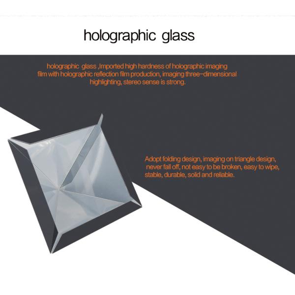 Full Hd 3d holographic display Showcase Advertising With Special Reflect Glass