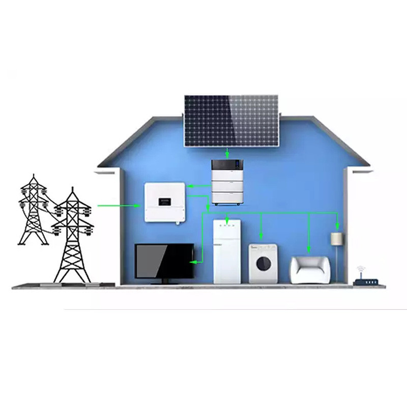 48V 10KWH Stacked Home Energy Storage System With Off Grid Inverter