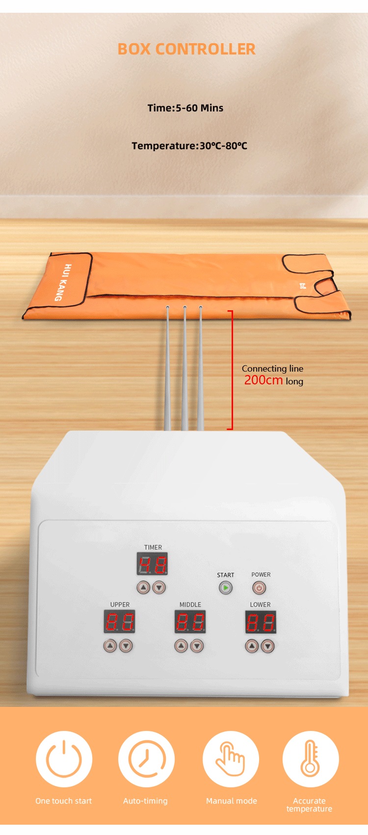 600watt Portable Spa Weight Loss And Detox Carbon Fiber Heating Pu Slimming 3 Zone Far Infrared Sauna Blanket