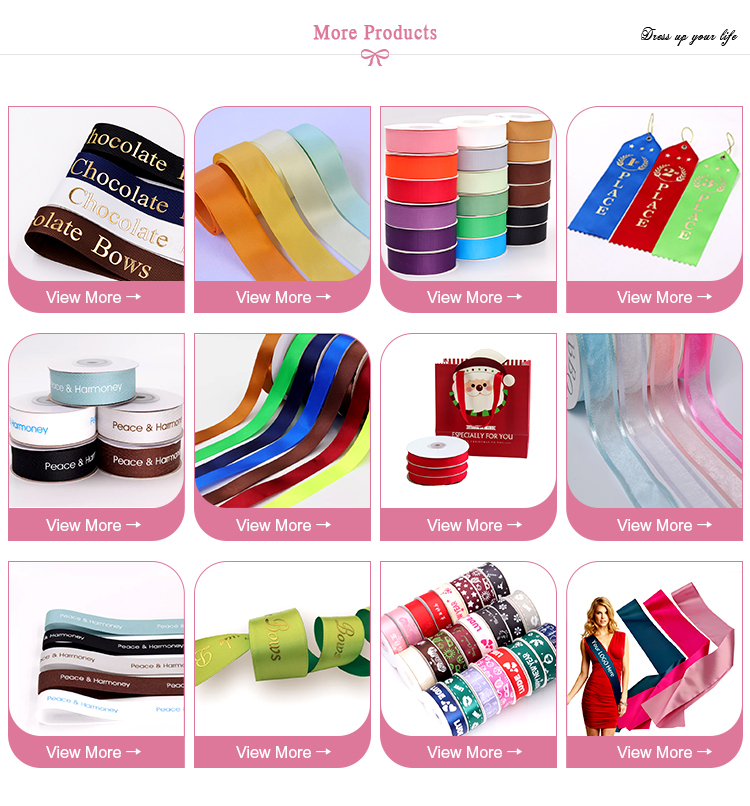 Single / Double Face Personalized Printed Grosgrain Ribbon 2 - 100MM Width