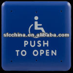 Anti-theft 4.75" small square push to open or push to exit switch for autodoor